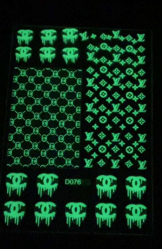 Glow in the dark Designer Drip Sticker D076 - JTessentials