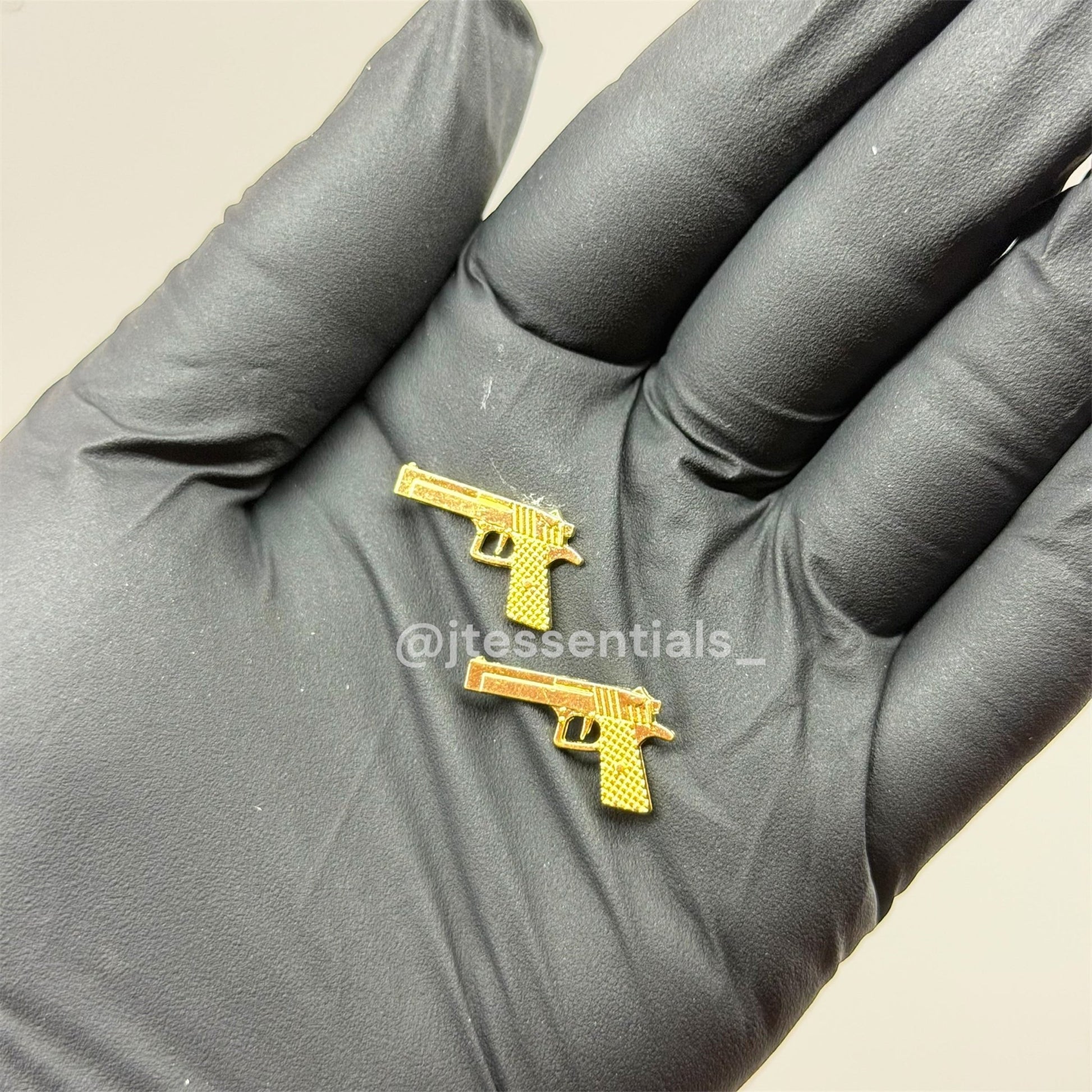 Gold Gun Nail Charms - JTessentials