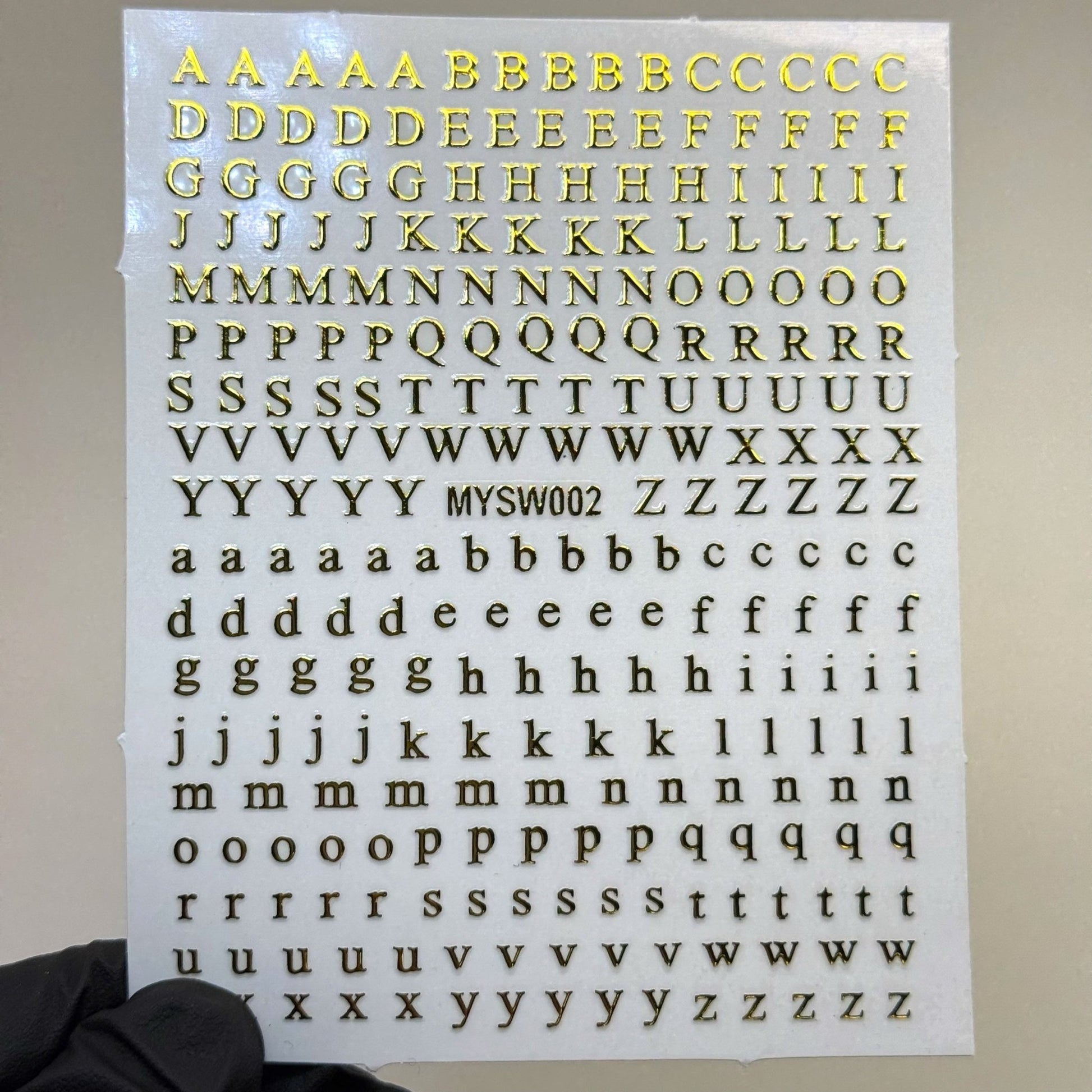 Gold Letter Nail Stickers - Alphabet Nail Decals for Custom Nail Art - JTessentials