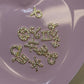 GOLD - Zodiac Nail Charms – 12 Astrology Sign Charms for Nail Art - JTessentials