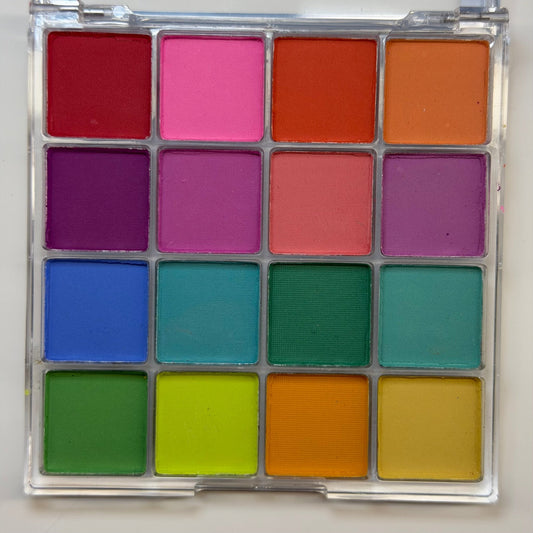 Gradient Powder Palette for Nails – 16 - Color Ombré Effect Pigment Set - JTessentials