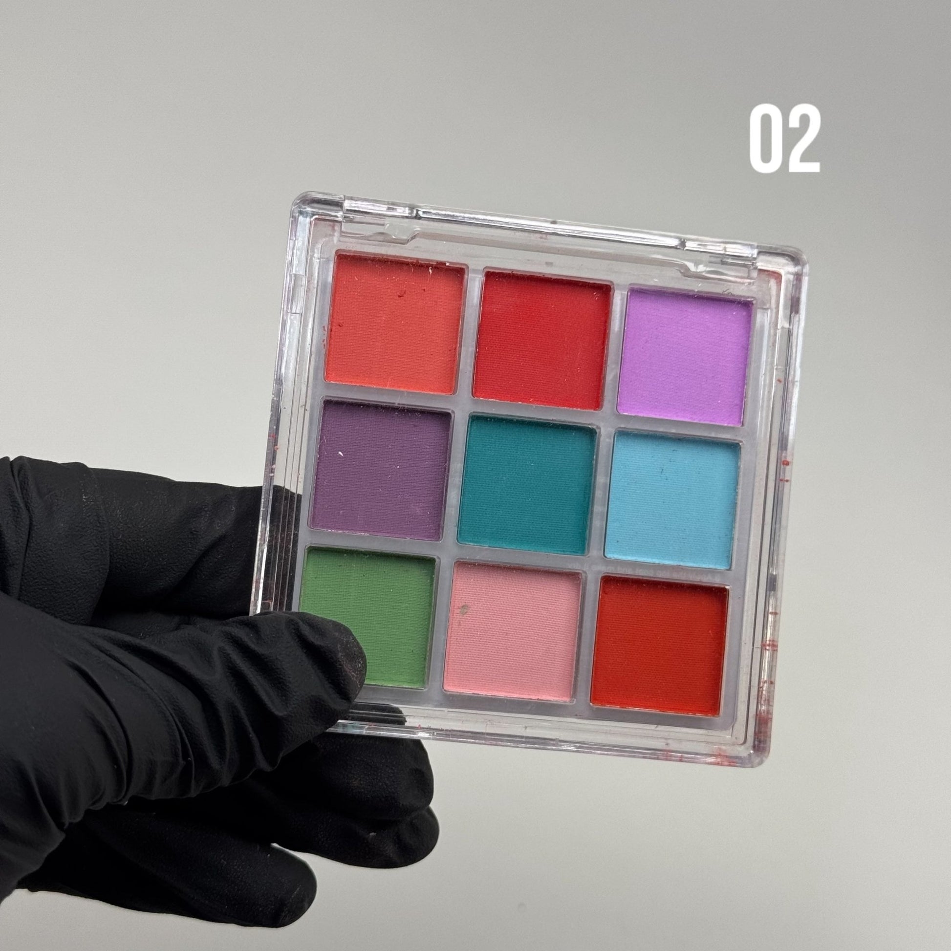Gradient Powder Palette for Nails – 9 - Color Ombré Airbrush Effect Pigment Set W/ Brush - JTessentials