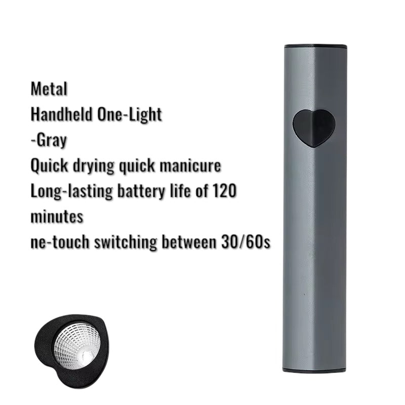 Gray Heart - Shaped Handheld UV LED Nail Lamp - JTessentials