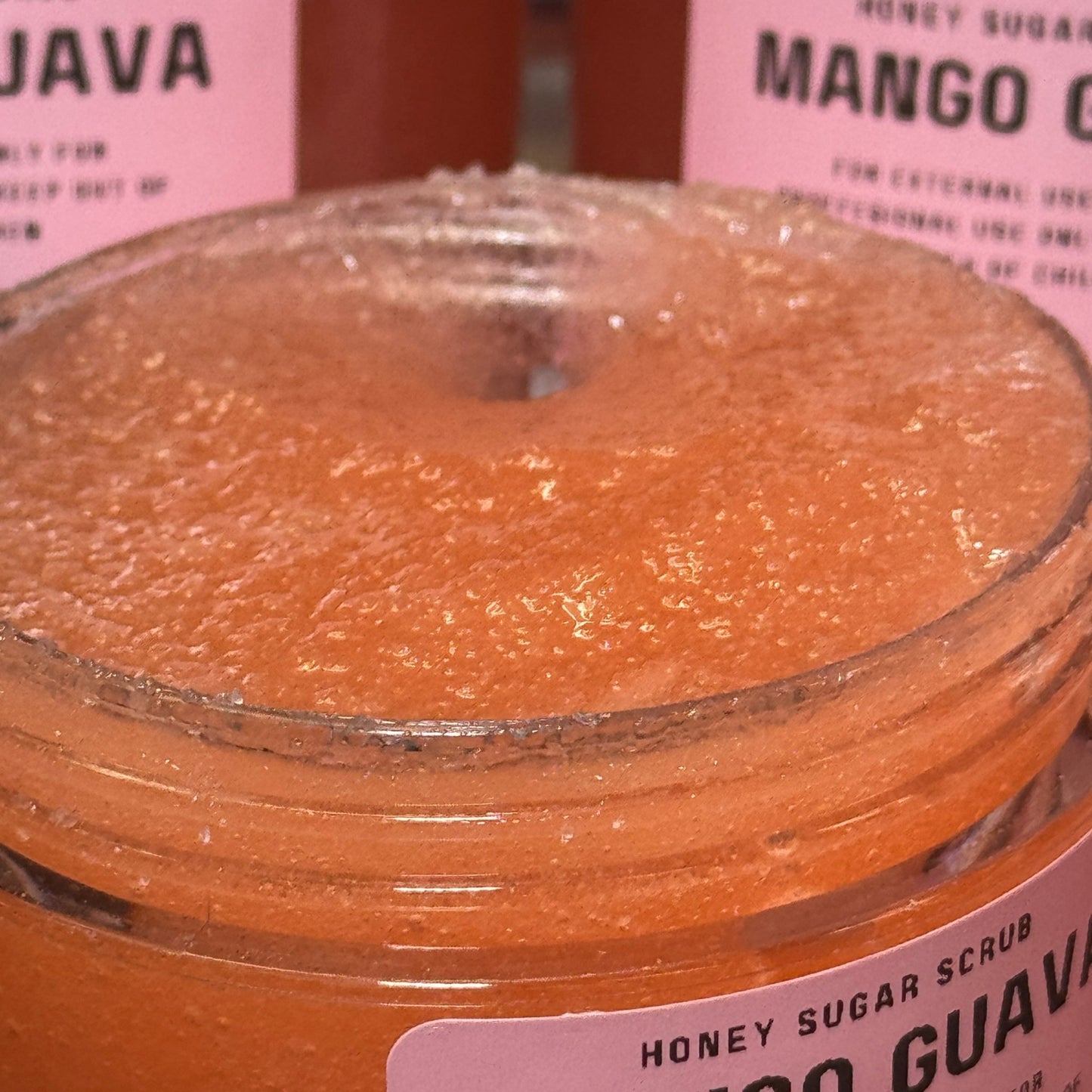GUAVA MANGO - ORGANIC SUGAR SCRUB 2 oz for pedicure or hands - JTessentials