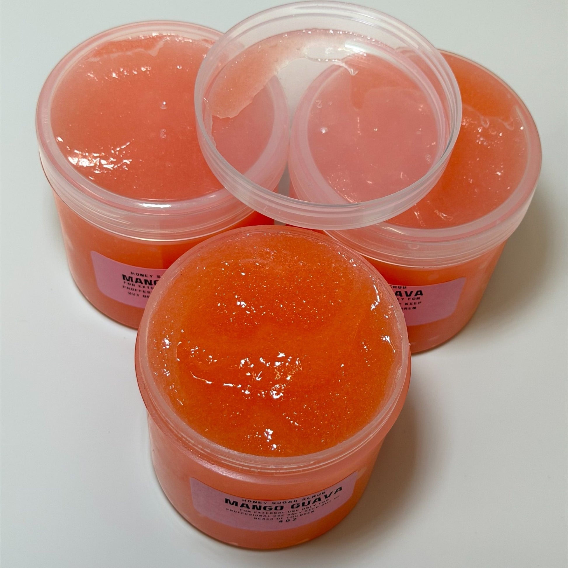 GUAVA MANGO - ORGANIC SUGAR SCRUB 4 oz for pedicure or hands - JTessentials