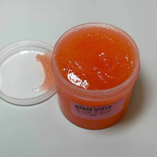 GUAVA MANGO - ORGANIC SUGAR SCRUB 4 oz for pedicure or hands - JTessentials