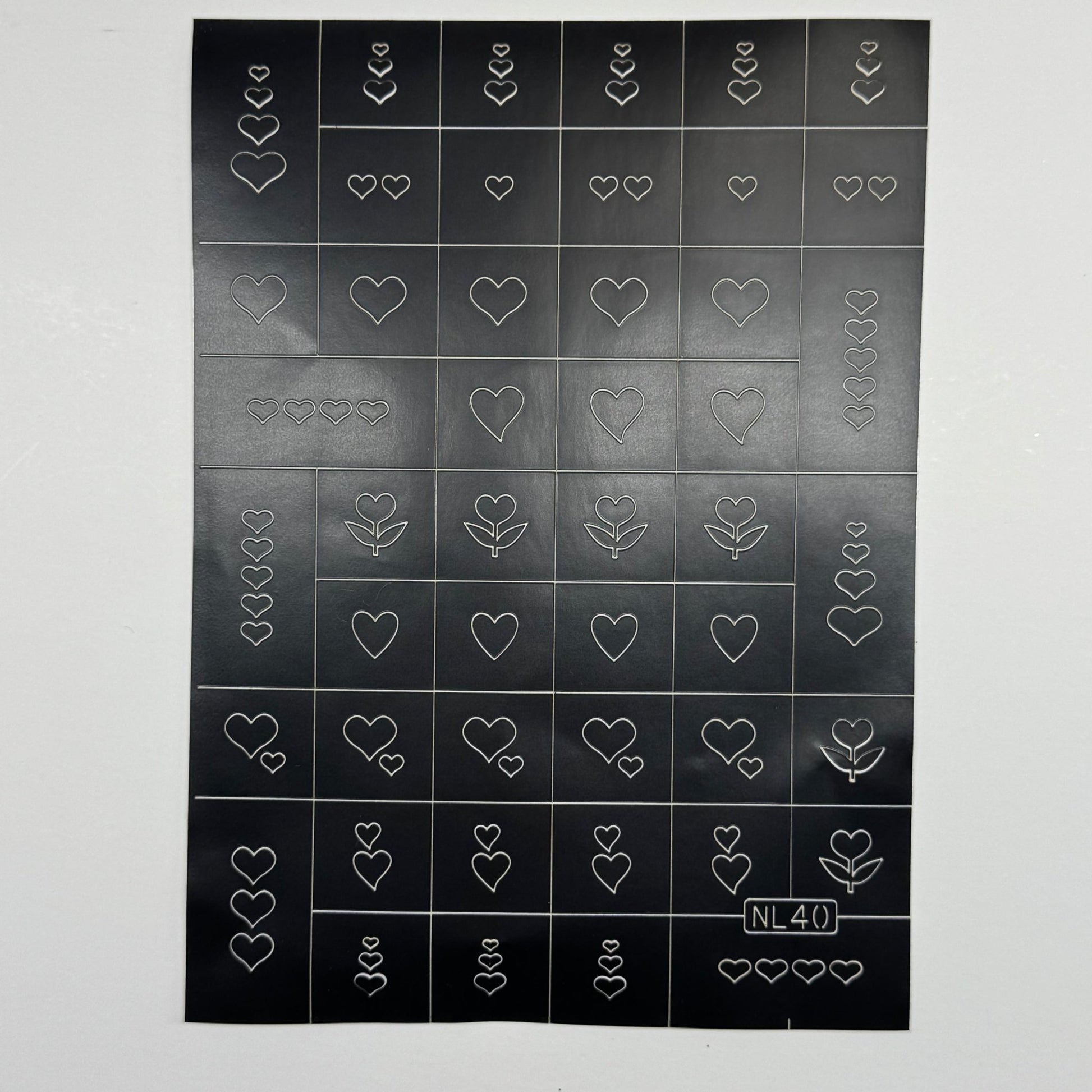 Heart Airbrush Nail Art Stencils – Reusable Nail Design Templates for Perfect Heart Patterns - JTessentials