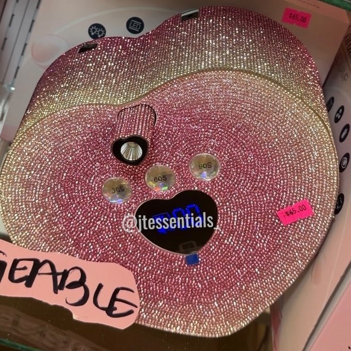 Heart Bling UV LED Nail Lamp - PINKRechargeable - JTessentials