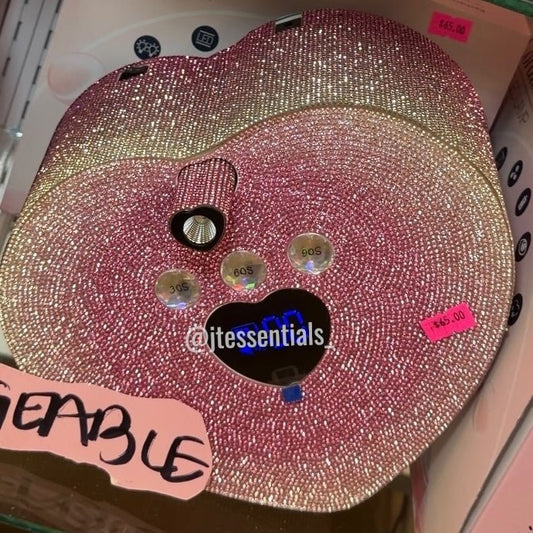 Heart Bling UV LED Nail Lamp - PINKRechargeable - JTessentials