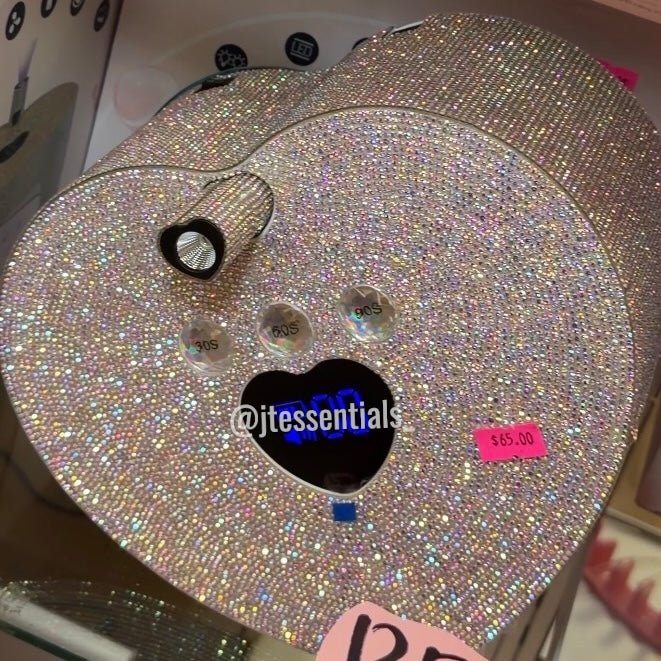 Heart Bling UV LED Nail Lamp - WHITE Rechargeable - JTessentials