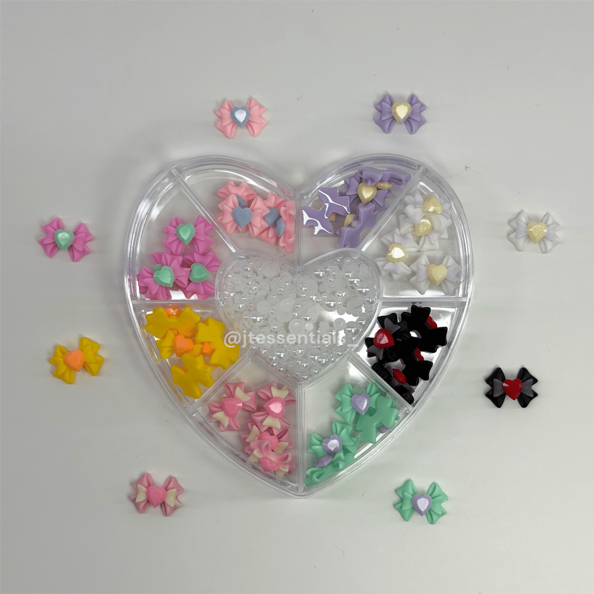 Heart Nail Charm Wheel – pastel - JTessentials