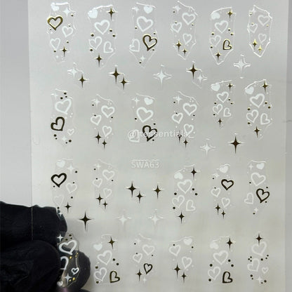 Heart Nail Stickers - SWA63 - JTessentials