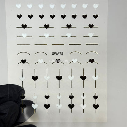 Heart Nail Stickers - SWA75 - JTessentials