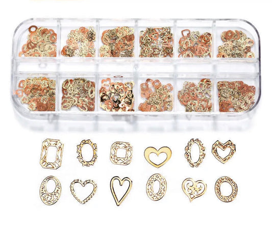 Hearts variety Gold Slice Box 12 styles13 - JTessentials