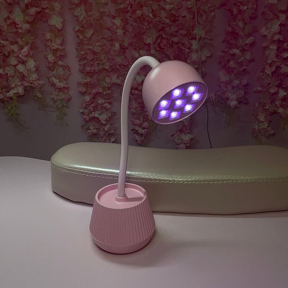 Pink Rechargeable Rotatable 360 Uv Lamp