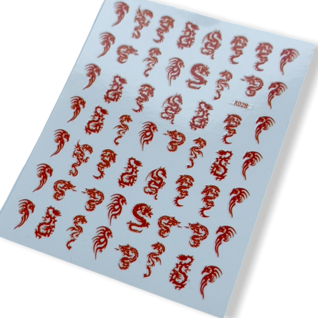 Red Dragon Stickers