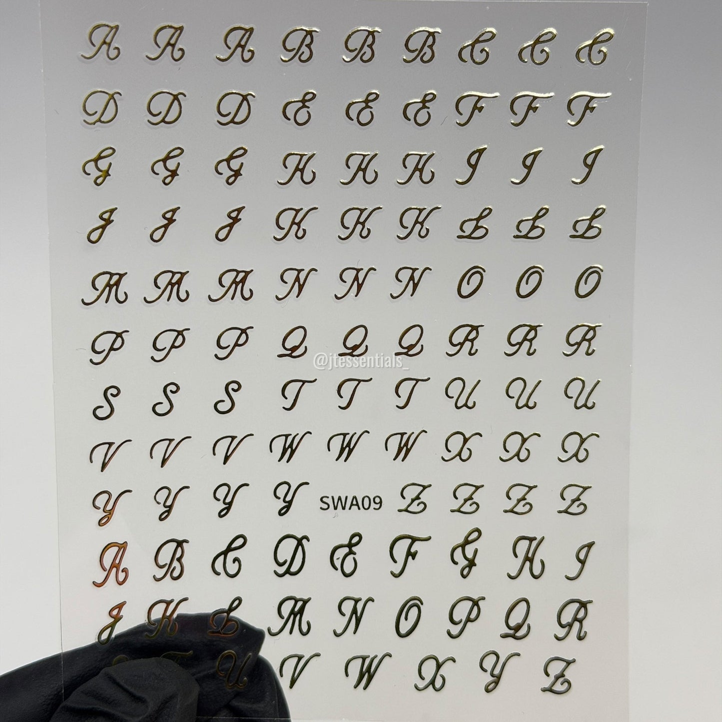 Initial Letter Nail Art Stickers |SWA6 - JTessentials