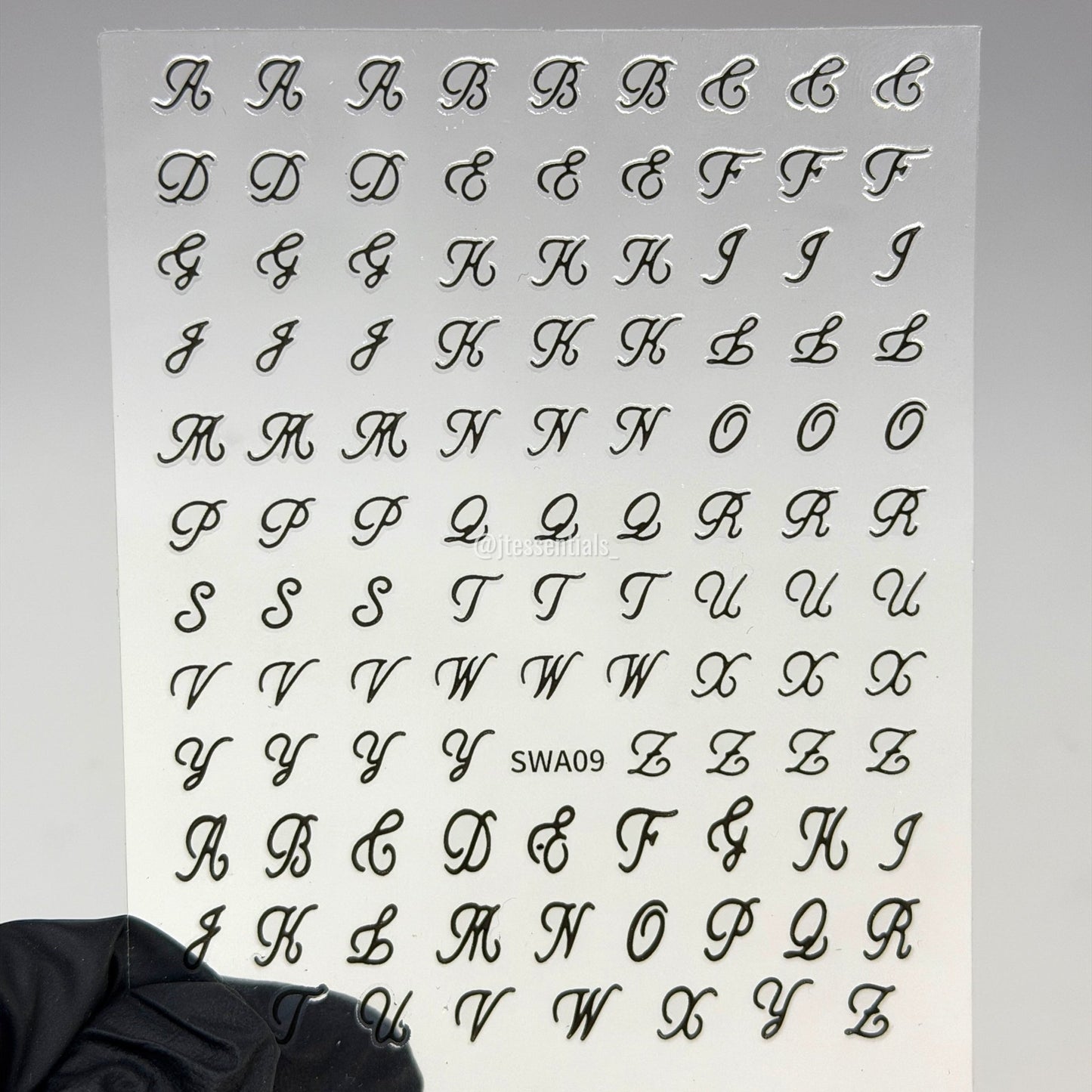 Initial Letter Nail Art Stickers |SWA6 - JTessentials