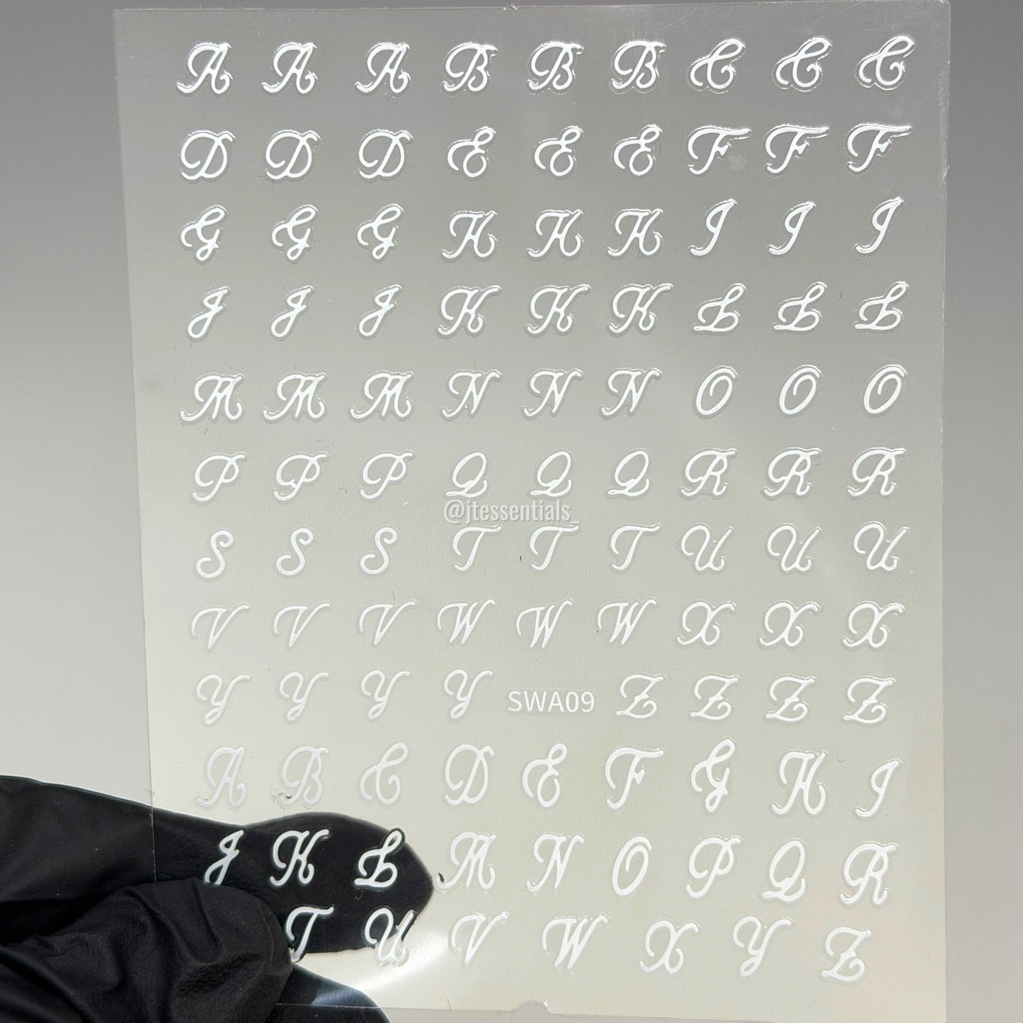 Initial Letter Nail Art Stickers |SWA6 - JTessentials