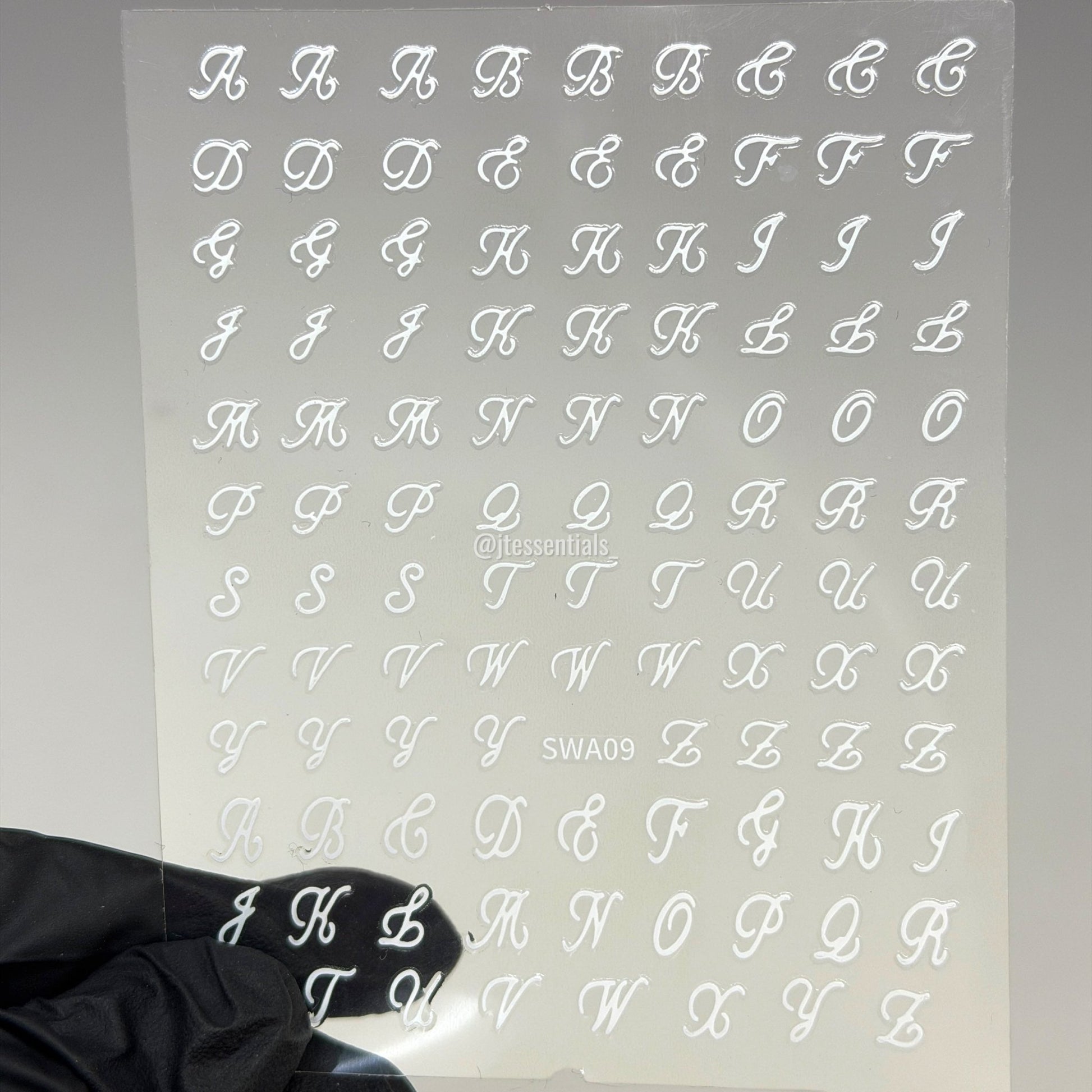 Initial Letter Nail Art Stickers |SWA6 - JTessentials