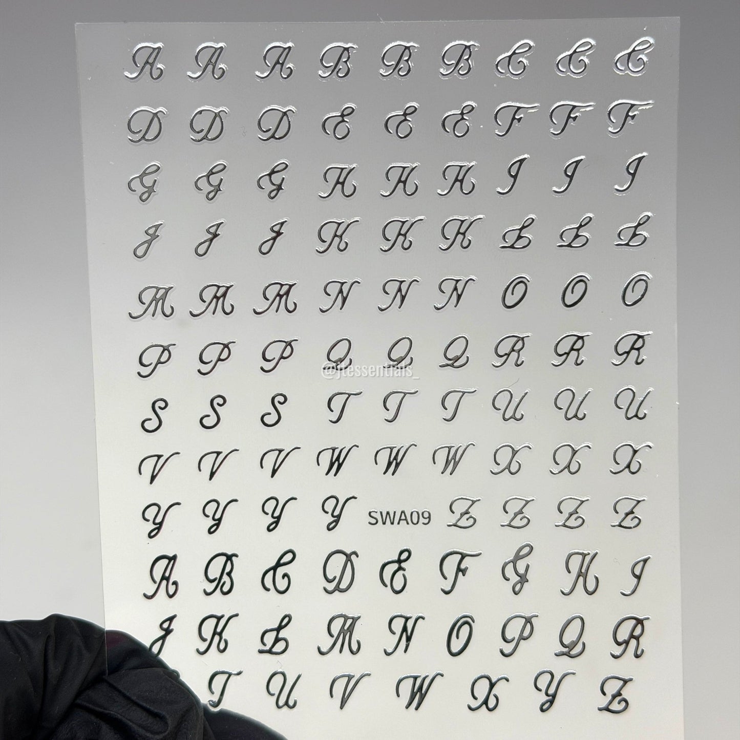 Initial Letter Nail Art Stickers |SWA6 - JTessentials