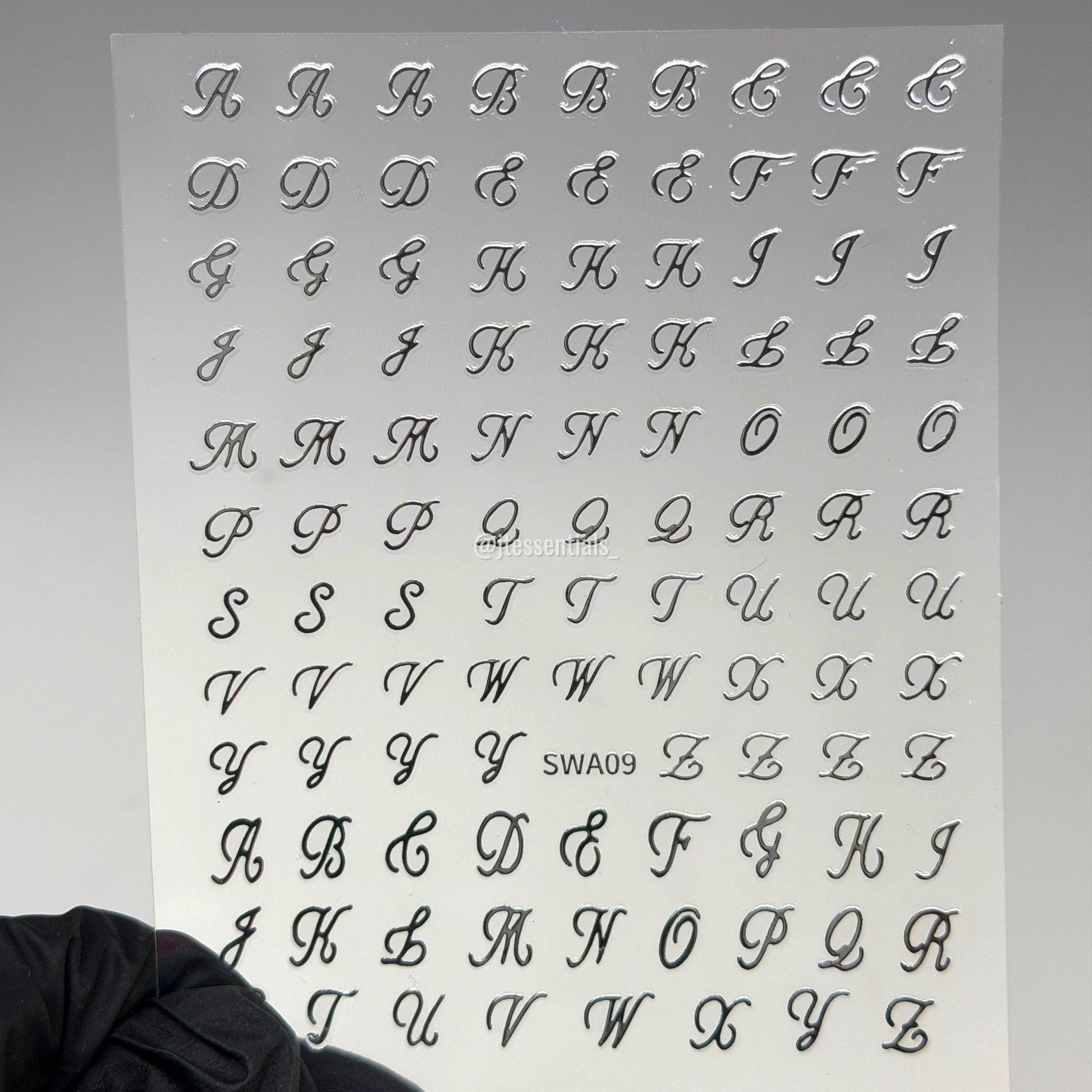 Initial Letter Nail Art Stickers |SWA6 - JTessentials