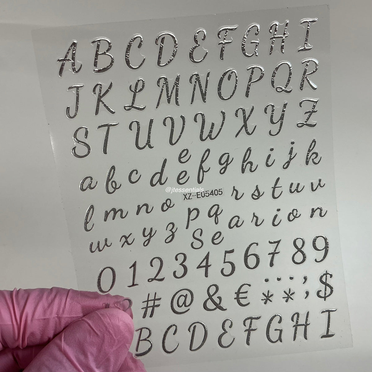 Initial Script Letter Nail Stickers |XZE05405 - JTessentials