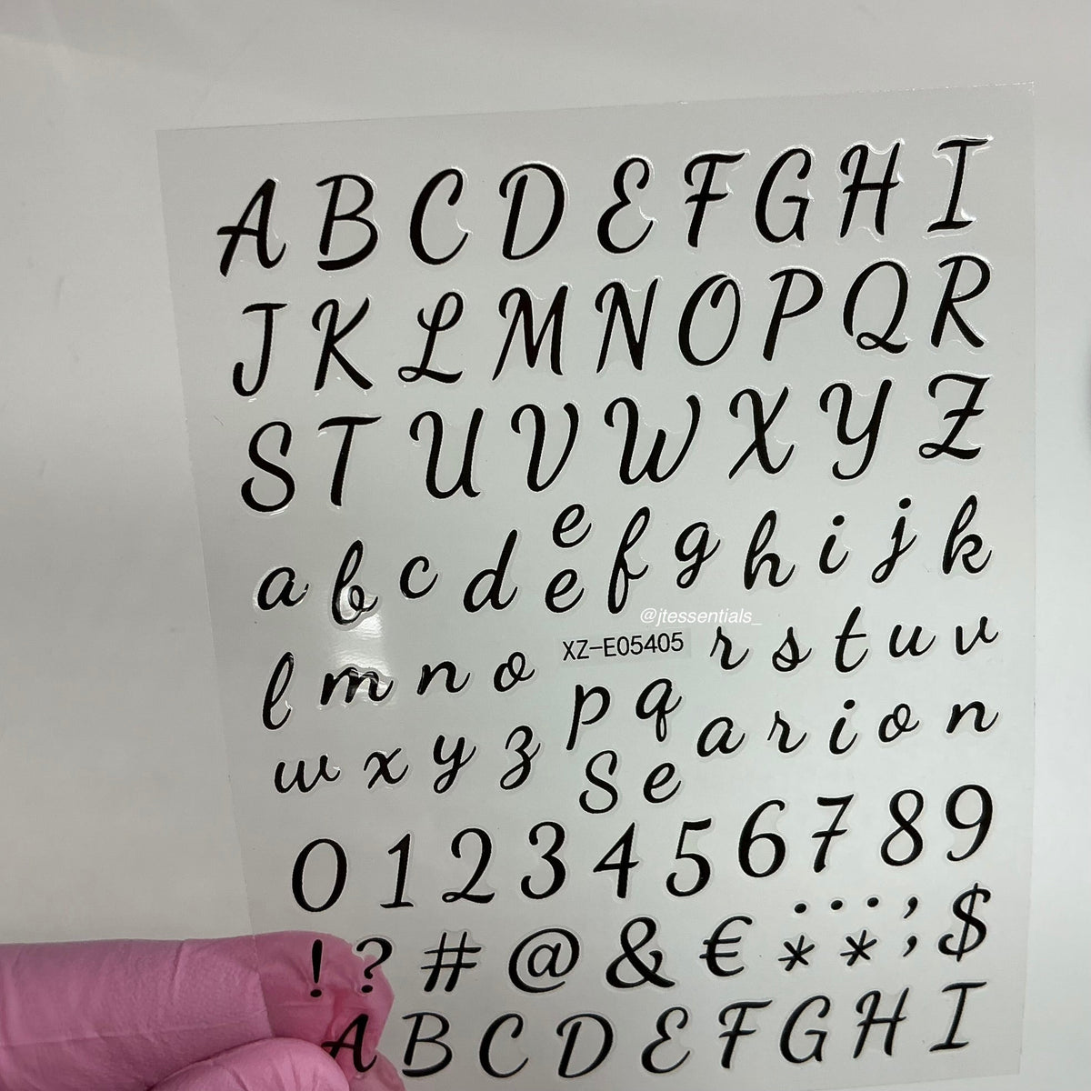 Initial Script Letter Nail Stickers |XZE05405 - JTessentials