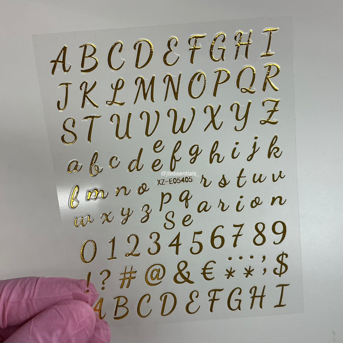 Initial Script Letter Nail Stickers |XZE05405 - JTessentials