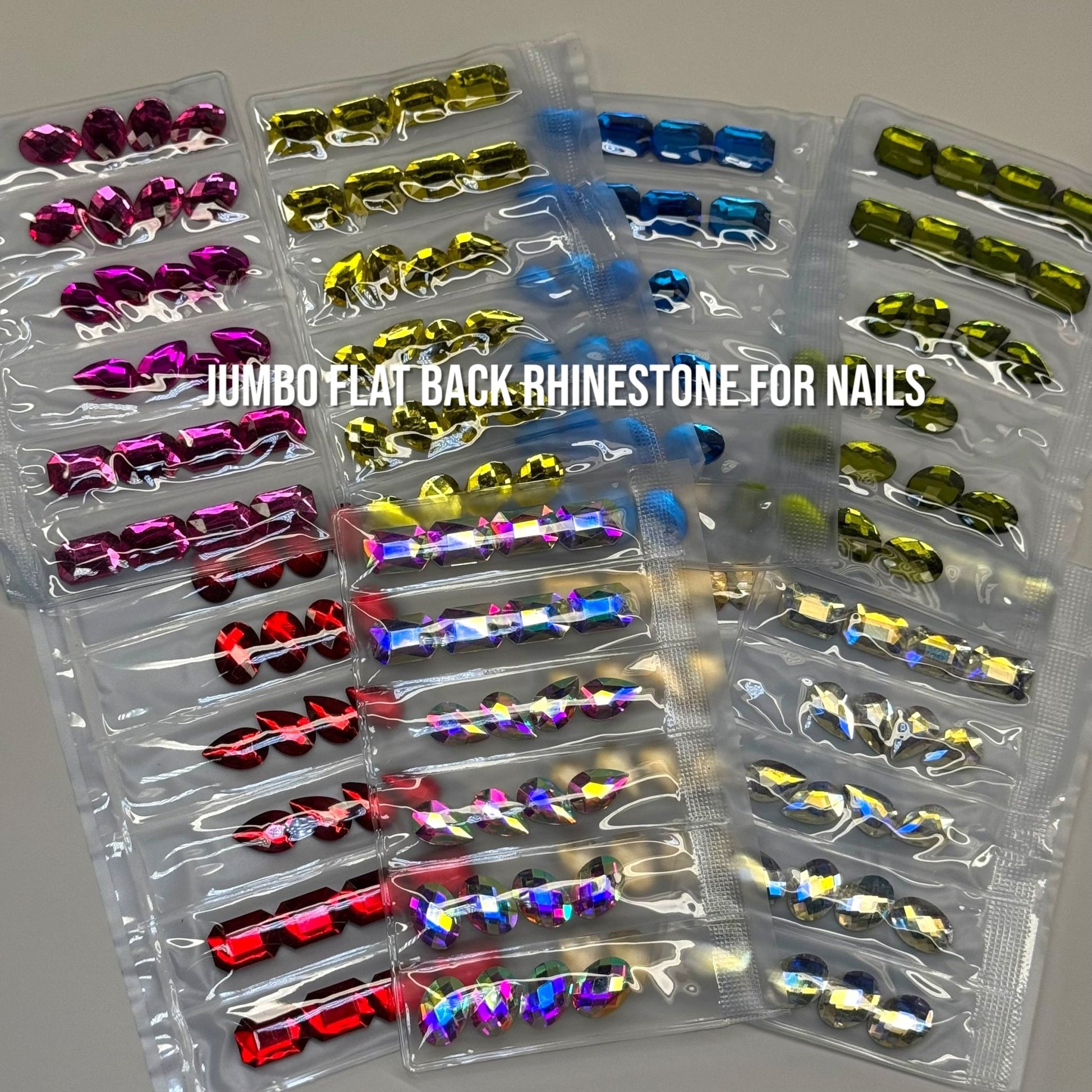Jumbo Crystal Glass Flatback Rhinestones – Nail Art Decoration Charms - JTessentials