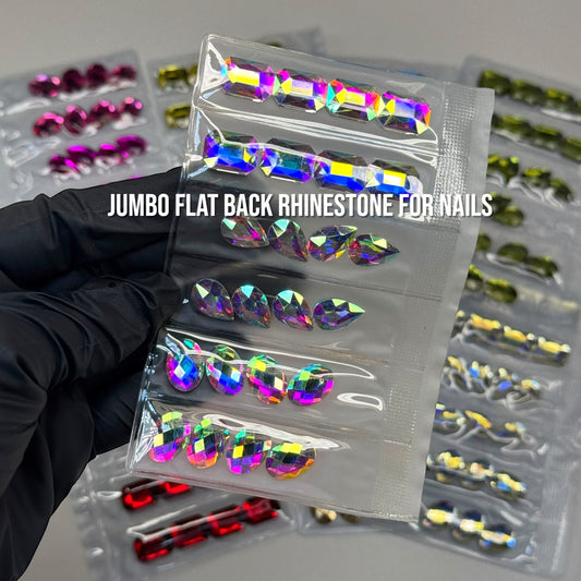 Jumbo Crystal Glass Flatback Rhinestones – Nail Art Decoration Charms - JTessentials