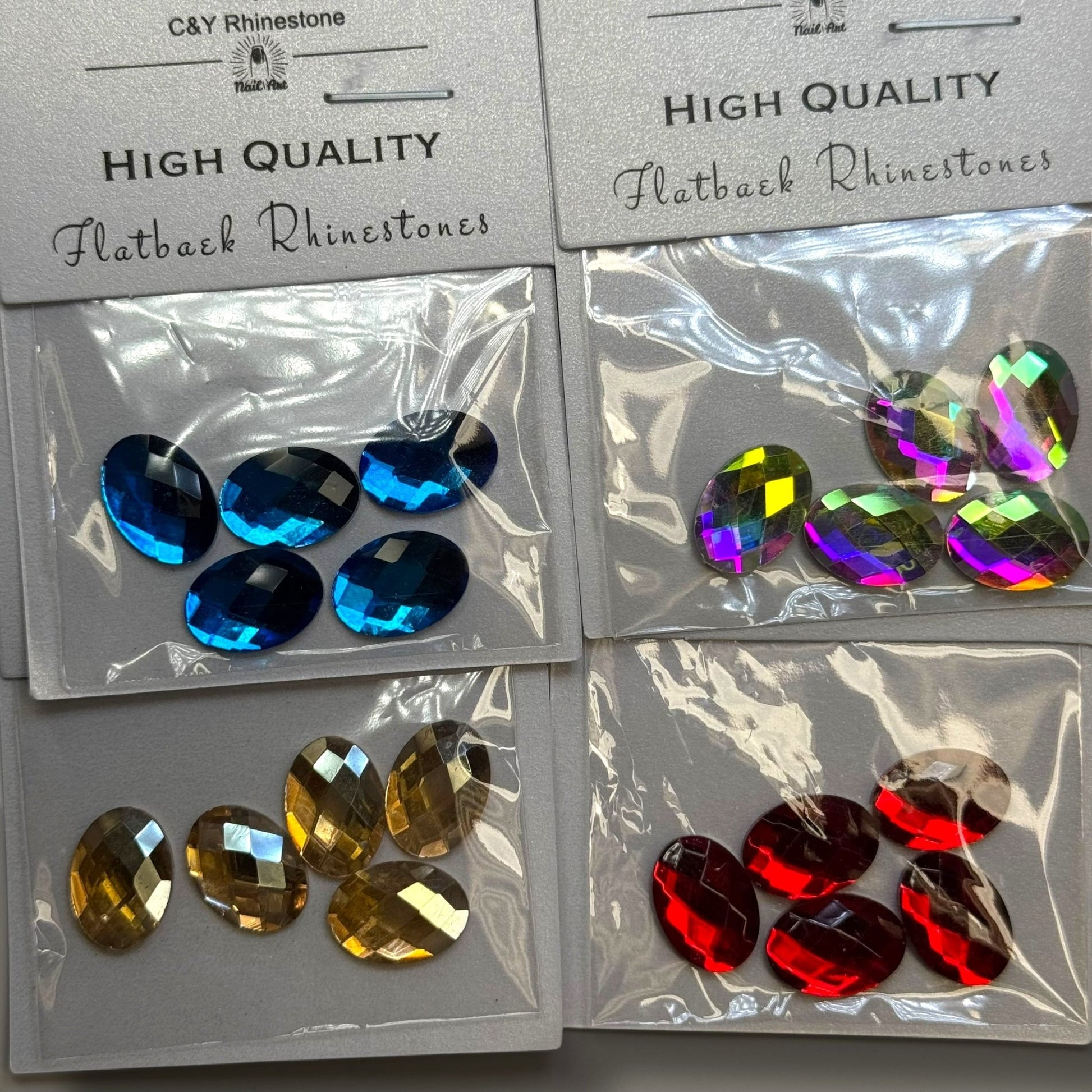 Jumbo Oval Flatback Crystal Rhinestones – 5 pcs for Nail Art & Decoration - JTessentials