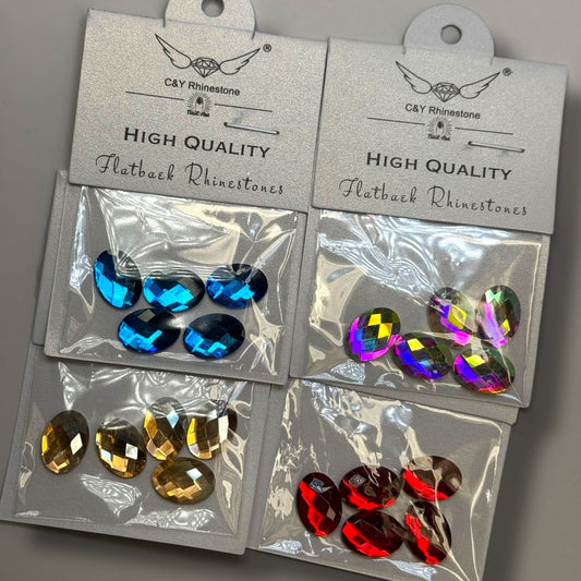 Jumbo Oval Flatback Crystal Rhinestones – 5 pcs for Nail Art & Decoration - JTessentials