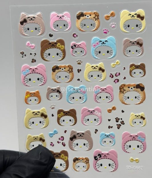 Kitty Cute Nail sticker |5D - 0662 - JTessentials