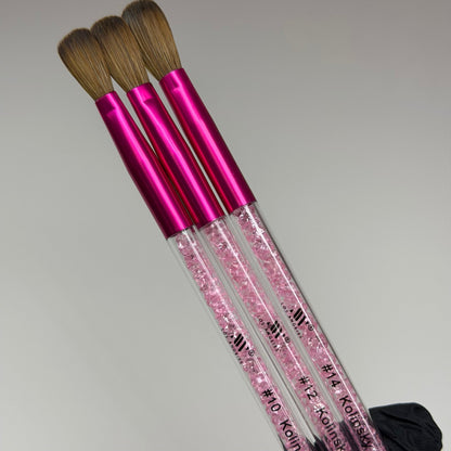 Kolinsky Hot Pink Acrylic Nail Brush - Perfect for Acrylic Applications - JTessentials