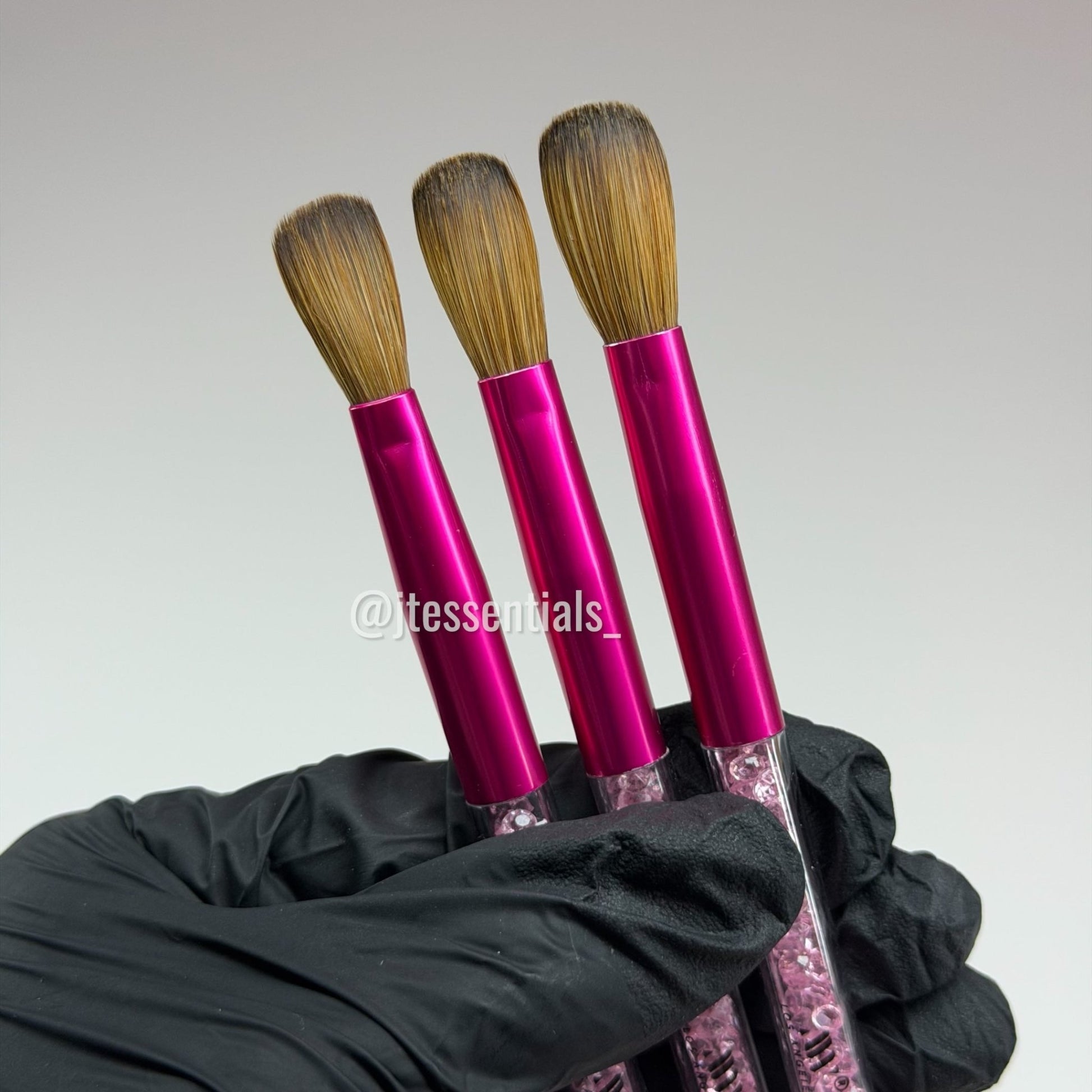 Kolinsky Hot Pink Acrylic Nail Brush - Perfect for Acrylic Applications - JTessentials