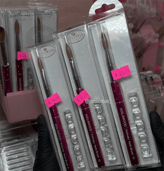 Kolinsky Pink Acrylic Nail Brush - Perfect for Acrylic Applications - JTessentials