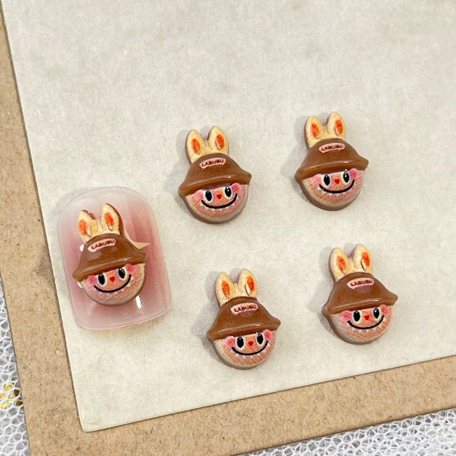 Labubu Nail Charms - Cute 3D Kawaii Character Mix for Nail Art Decoration - JTessentials