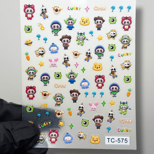 Labubu Nail Stickers TC - 575– Cute Cartoon Nail Decals - JTessentials
