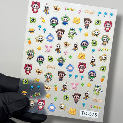 Labubu Nail Stickers TC - 575– Cute Cartoon Nail Decals - JTessentials