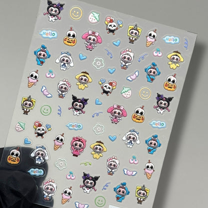 Labubu Sanrio Nail Stickers – Kawaii TC - 574 Cartoon Decals for Nail Art - JTessentials