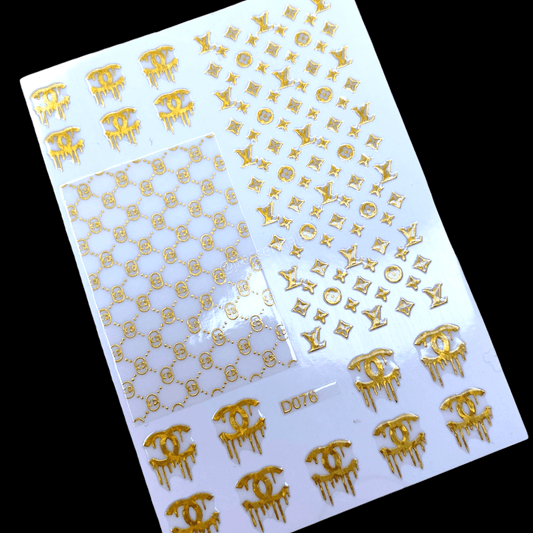 Laser gold Designer Drip Sticker D076 - 11 - JTessentials