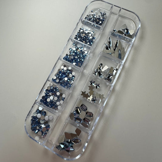Light Blue Rhinestone Box - High Quality Rhinestone box - JTessentials