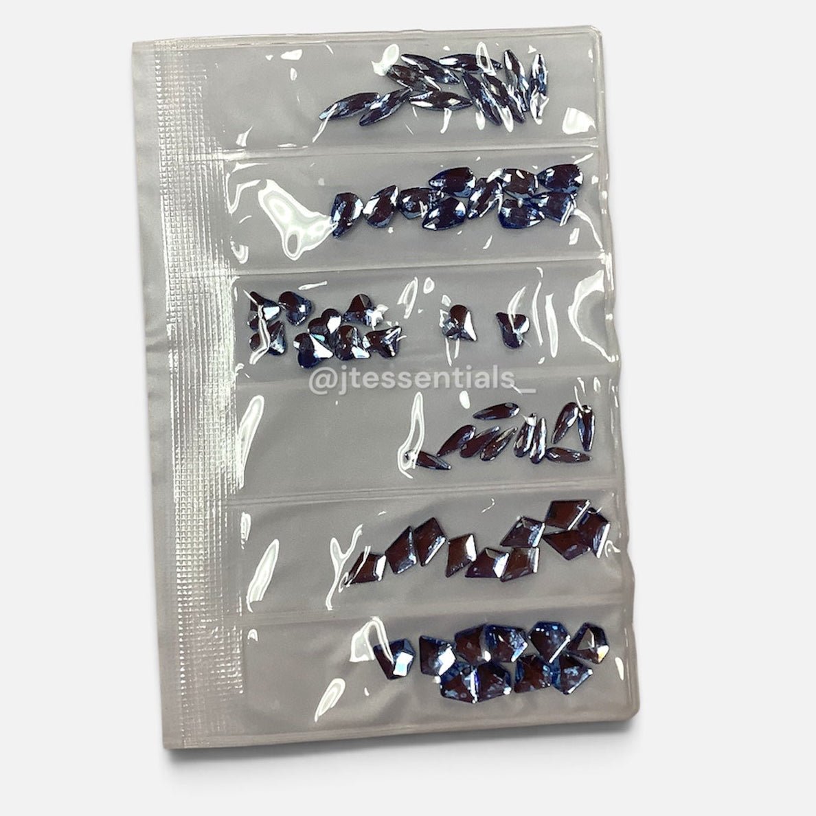 Light Blue Rhinestone Shape- 6 grit pack of crystals for nail decoration - JTessentials