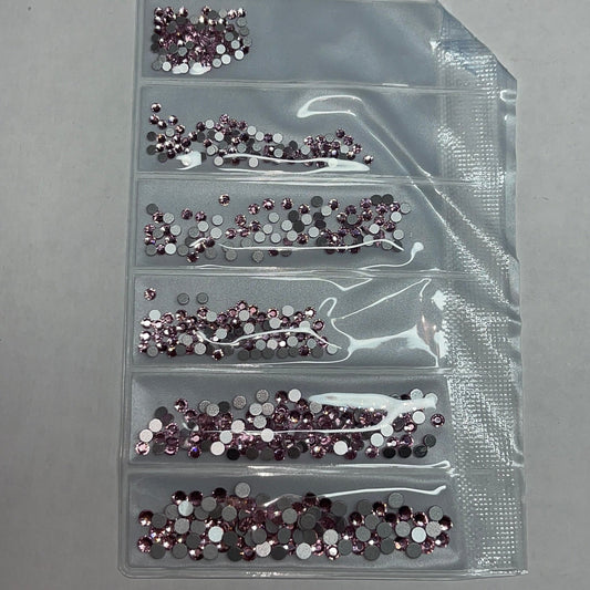 Light Pink 6 sizes rhinestone pack - JTessentials