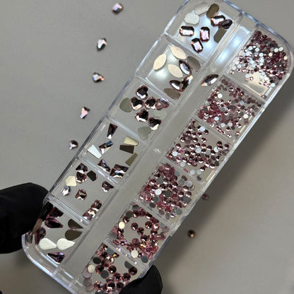 Light pink Rhinestone Box - High Quality Rhinestone box - JTessentials