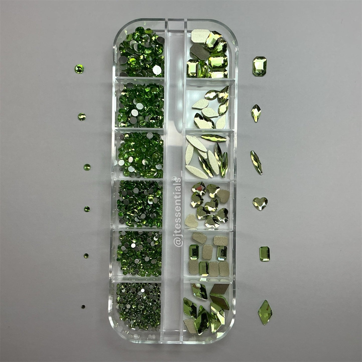 Lime green Rhinestone Box - High Quality Rhinestone box - JTessentials