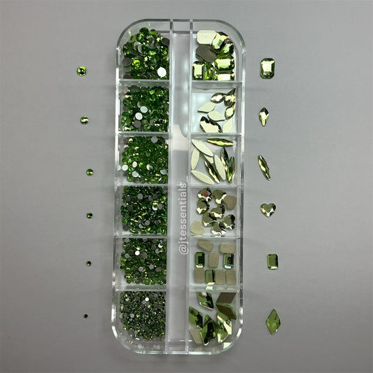 Lime green Rhinestone Box - High Quality Rhinestone box - JTessentials