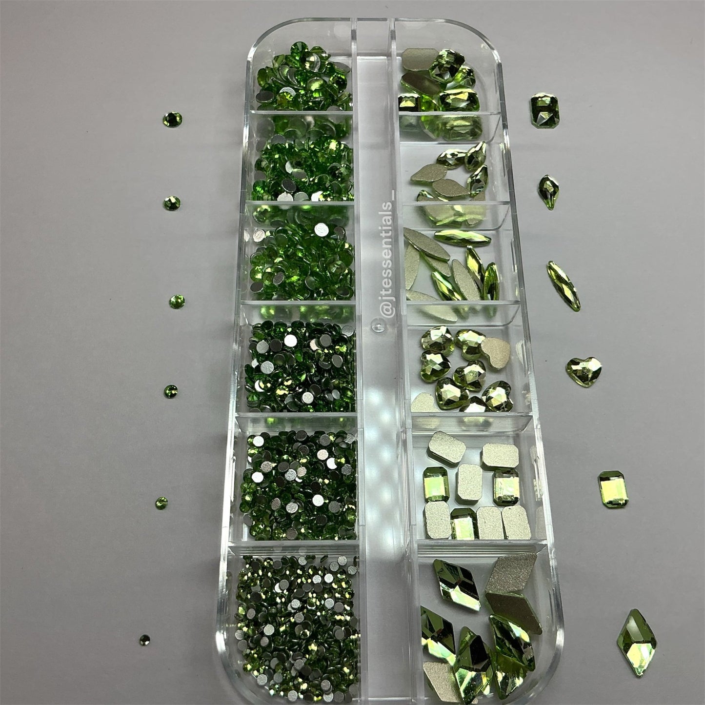 Lime green Rhinestone Box - High Quality Rhinestone box - JTessentials