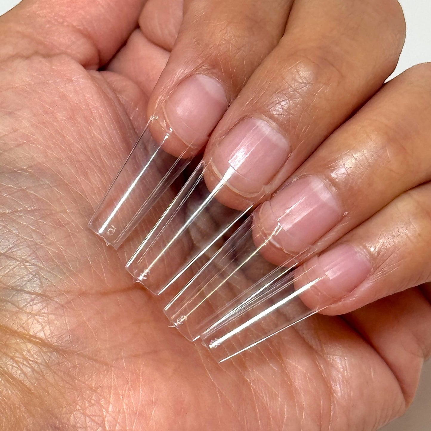 Medium Coffin Nail Tips – Half Cover, 504 pcs Box - JTessentials